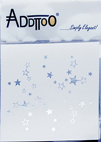 Addttoo Feature Tattoo - ' Silver Party Stars'
