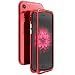 Produktbild Hülle iPhon 6S plus,Handyhülle für iPhone 6 plus,SaKuLa Magnetische Adsorption Handyhülle 360 Grad Fullbody Phone Case Ultra Dünn Metallrahmen Hartglas mit eingebautem Magnetklappdeckel Flip Cover Schutzhülle bumper Gehärtetem Glas Abdeckung für iPhone 6/6S plus [keine Schutzfolie]-Rot-Rot Grenze