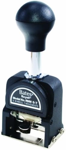 Bates Royall Economy Numbering Machine, 6 Wheels, Type Size E (9806450)