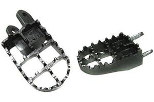 BHYSHOP Grau MX Fußrasten FOOTPEGS für CR80 XR XR250 XR350R XR400 XR600R XR650R XR650L