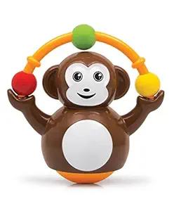 Giggles - Push N Crawl Monkey, Tummy Time Activity Toy, Helps To Grasp, Push & Crawl , 6 Months & Above, Multicolor