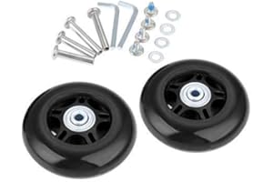LOTOWELZON 1 Pair Luggage Replacement Wheels 60/64/68/70/75/80/84/90mm with 6mm(0.24") Bearings Repair Kits ABEC 608zz for Suitcase and Inline Outdoor Skate and Caster Board