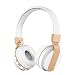Produktbild Honstek P2Bluetooth V4.0 faltbarerStereo drahtloser On-ear Kopfhörermit eingebautem Mikrofon (Weiß/Gold)