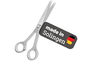 EHASO Hochwertige Gerade Hundeschere aus - Für langhaar & kurzhaar - 17 cm - Fellschere für Hunde & Katzen - Profischere für Jede Art von Fell direkt Solingen