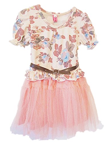 Kids Toddlers Girls Princess Party Vintage Lace Dress Tutu Floral Skirt (130 ...