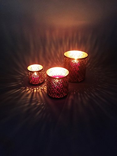 Orient Orientalische Windlichter Teelichthalter Estelle – 3er SET - 4