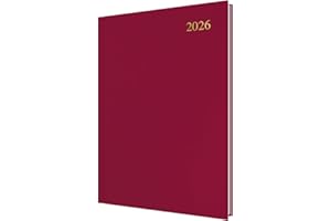 Collins - Essenziale - Agenda 2026 12 mesi, agenda giornaliera per pagina, copertina rigida A4 - marrone (ESSA41.78-26)