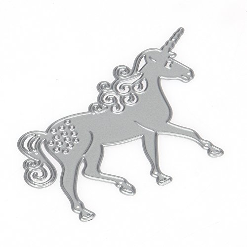 Amazingdeal365 Einhorn Metall Form Schablonen Schneiden DIY Dekor Sammelalbum Karten Buchzeichen Lesezeichen als Geschenk für Freunde Geburtstag Kinder,Kindergarten Hobby Schule Handarbeit Unterricht usw. Ein tolles Geschenk! - 7