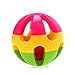 HuntGold 2X Lovely Colorful Plastic Rattle Shake Bell Baby Kids' Educational Toy Ball Christmas Gift(random color)