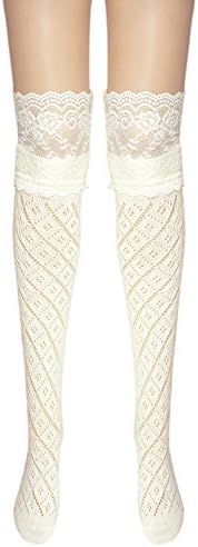 Women's cotton above knee hold-up socks ladies cotton stockings