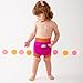 Splash About Kids Reusable Swim Happy Nappy - Pink/Mango Stripe Rib, X-Large, 12-24 Months