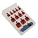 New 24pcs Pure Toe Nails Full Cover Pedicure False Nail Art Tips with File - Wedding/ Summer/ Beach/ Party - Vermeil