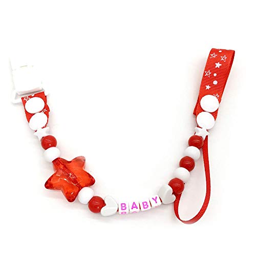 Preisvergleich Produktbild iStary Schnullerkette Schnullerband Perlen Schnuller Clip Kette Beißring Baby Kette Anti-Fall Clip Kette Nippel Halter Lätzchen Dreieckstuch Sauger Schnuller Für Kleinkinder