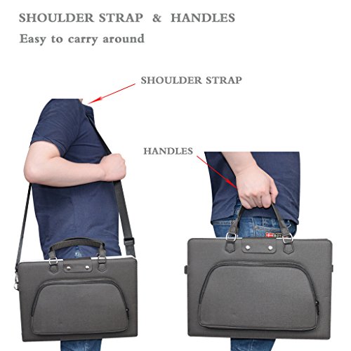 HP Spectre X360 13 Hülle,Labanema 2 in 1 Spezielles Design PU Leder Handtasche Tragetasche Schulter Schutzüberzug+Tragbare Tasche Portable Laptoptasche mit Handgriff Schultergurt Griff für 13.3″ HP Spectre X360 13 13-w000 and 13-ac000 Series 13-w000ng 13-w003ng 13-w004ng 13-ac000ng 13-ac001ng 13-ac005ng 13-ac006ng 13-ac012ng 13-ac002ng 13-ac003ng 13-ac004ng 13-AC030NG 13-ac031ng Notebook,Schwarz - 8