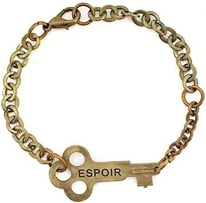 The Hopes French Brass Key Wish Bracelet ESPOIR (Hope)