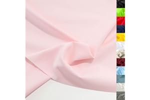 TOLKO 50cm Baumwollstoff Meterware uni | Popeline Stoff aus ÖkoTex Baumwolle in leuchtenden Farben | Kleiderstoff Dekostoff Vorhangstoff Bezugsstoff Patchwork Kinder Stoffe zum Nähen (Soft Rosa)