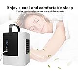 ❄【Multifunción】Este mini ventilador de escritorio puede producir una brisa suave para mantenerlo fresco y relajado. Climatizadores portatiles pequeños, ventilador USB, humidificador de aire, purificador de aire en un diseño multifunción Refresca, humedece y purifica para mejorar el aire, manténgase alejado del aire seco, disfrute de su verano refrescante. Diseño de botones de pantalla táctil, más de moda y conveniente.
