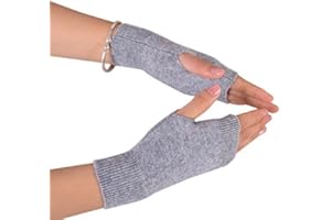 Novawo Wool Blend Fingerless Gloves Arm Warmers Soft Texting Gloves for Unisex