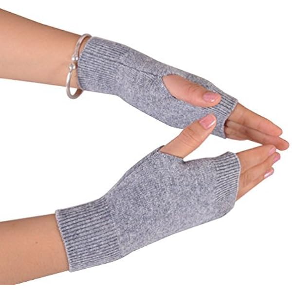 EEM dames gebreide handschoenen, zachte wol, Thinsulate thermische voering, antraciet S/M