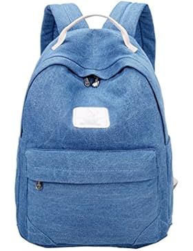 YuanDian Mädchen Teenager Damen Einfarbig Denim Schulranzen Rucksack Coole Reise Outdoor Rucksäcke Daypacks Backpack...