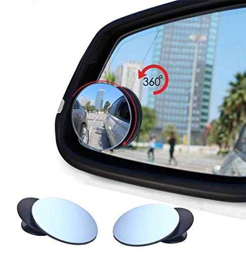 Car Blind Spot Mirror,HTLY SPR,Upgrade Convex Wide Angle 360 Degree Rotating Adjustable Stick On Rear View Parking Mirror for All Cars SUV Trucks Motorcycle.(2Pack)