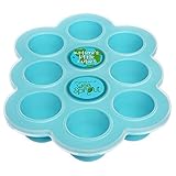 Silicone Baby Food Freezer Tray with Clip-on Lid by WeeSprout - Perfect Storage Container for Homemade Baby Food, Vegetable & Fruit Purees and Breast Milk - BPA Free & FDA Approved -Lifetime Guarantee