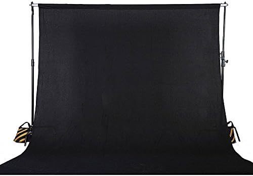 Square Perfect 4040 Professional Quality 10 x 13 Feet Muslin Photo Backdrop Photography Background for Photography and Video, Black