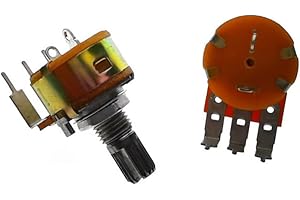 EZQNIRK 1pcs potenciómetro único WH148 15 mm con audio amplificador compatible con interruptor,50K Ohm