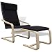 Produktbild vidaXL Sessel mit Hocker Schwingsessel Schwingstuhl Freischwinger Relaxsessel