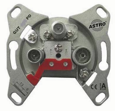 Preisvergleich Produktbild Astro GUT 318 PD TV (Coaxial) Stainless Steel Outlet Box – Outlet Boxes