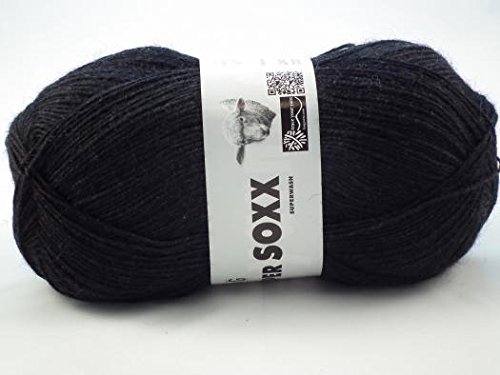 LANG YARNS Super Soxx 6-Fach/6-Ply - Farbe: Anthrazit Melange (0070) - 150 g / ca. 410 m Wolle