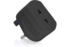 IFUFR US to UK Travel Plug Adapter EU 2 Pin to 3 Pin Adaptor Plug Converter Shaver Adaptor Plug UK Charger Adapter for Razor Plugs/Toothbrush Plugs Adapters - Black