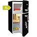 Produktbild Amstyle Design Retro Minikühlschrank 95L / 2-Türig mit separatem Gefrierfach / A+ / freistehend mit stufenloser Temperatureinstellung / schwarz