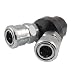 Produktbild sourcingmap® 1/2 "Gewinde 2 Way Schnellkupplung Luft Schlauchkupplung Gelenk Metall de
