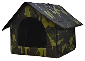 Foodie Puppies Soft & Light Weight Designer Luxurious Foldable Pet Tent Kennel House for Cats/Kitten/Puppies & Dogs (Hut, 21 * 23 * 21 inch (Large))