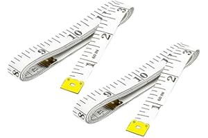 5RIDGE Nastro morbido per misurare il corpo su entrambi i lati, 150 cm, perfetto per misurare il corpo e il nastro da cucire/righello/bianco e nero