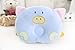 Meta-U Cute Piggy Soft Baby Head Shape Pillow (Blue)