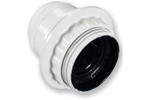 Electraline 70132 Douille E27 Filetee + Bague Pas 10X1 Blanc