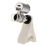 60 x zoom microscopio Magnifier lente para los teléfonos universales.