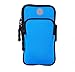 Produktbild Sport-Arm-Taschen, Tauch-Gewebe, Einzigartige Kopfhörer-Löcher, Dual-Taschen, Wasserdicht Stoßfest Verschleißfest, Atmungsaktiv Stark, Leicht, Geeignet Für 6-Zoll-Handy,Blue