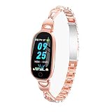 SHshou-L Smart Watch, Fitness Tracker Farbbildschirm Herzfrequenz Blutdruck Physiologische Zeitraum Erinnerung Schlaf Überwachung Sport Schritt Armband,Pink