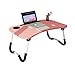 Produktbild JJYB Große Faltbare Bettablage Lap Desk, tragbare Lap Desk mit Tablet & Handy Slots perfekt zum Ansehen von Filmen auf dem Bett oder als persönlicher Esstisch (Größe: 60x40x28cm)