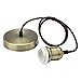Produktbild Modern E27 Lampenfassung Lampe Zubehör Edison Pendelleuchte Hängelampe Halter mit 1.2 Meter Kabel -Antikes Messing