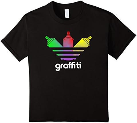 Graffiti Spray Can T-Shirt Kids 12 Black