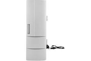 Hilitand Tragbare USB Mini Kühlschrank Gefrierschrank Kühlschrank Kühler und Wärmer mit LED-Leuchten für Home Office Auto