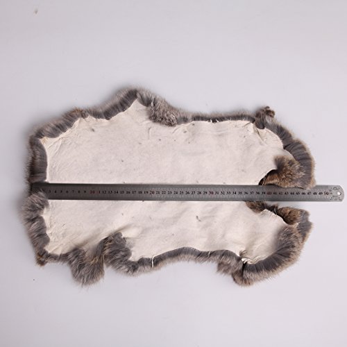 URSFUR Erstklassige Felle aus Kaninchen Echte Tierfell Kaninchenfell Kanin Hasenfell 18.5*11Inches - 5