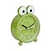 Price comparison product image Emartbuy 3 Inch Non-Ticking Bedside/Table Quartz Alarm Clock, Battery Operated Travel Clock, Round and Alarm Clock - Green Frogs Eyes Open 1