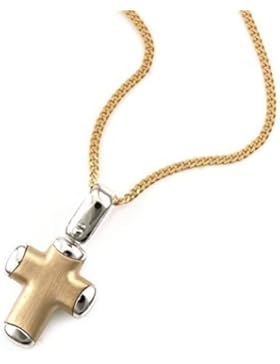 Schmuckset 585 Gold Panzerkette + Kreuz Anhänger Taufgeschenk Baby Taufe NEU (11130/36+626000101)