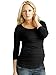 Long Sleeve Maternity Top Tunic, Pregnancy Top, Black, UK Size 12 (Brand size: M)