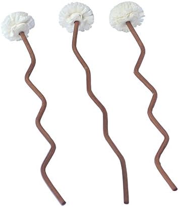 jecengs Set of 30 Premium Brown Wavy Rattan Reeds add Through grass flowers Fragrance Diffuser Stick Replacement Refill Sticks